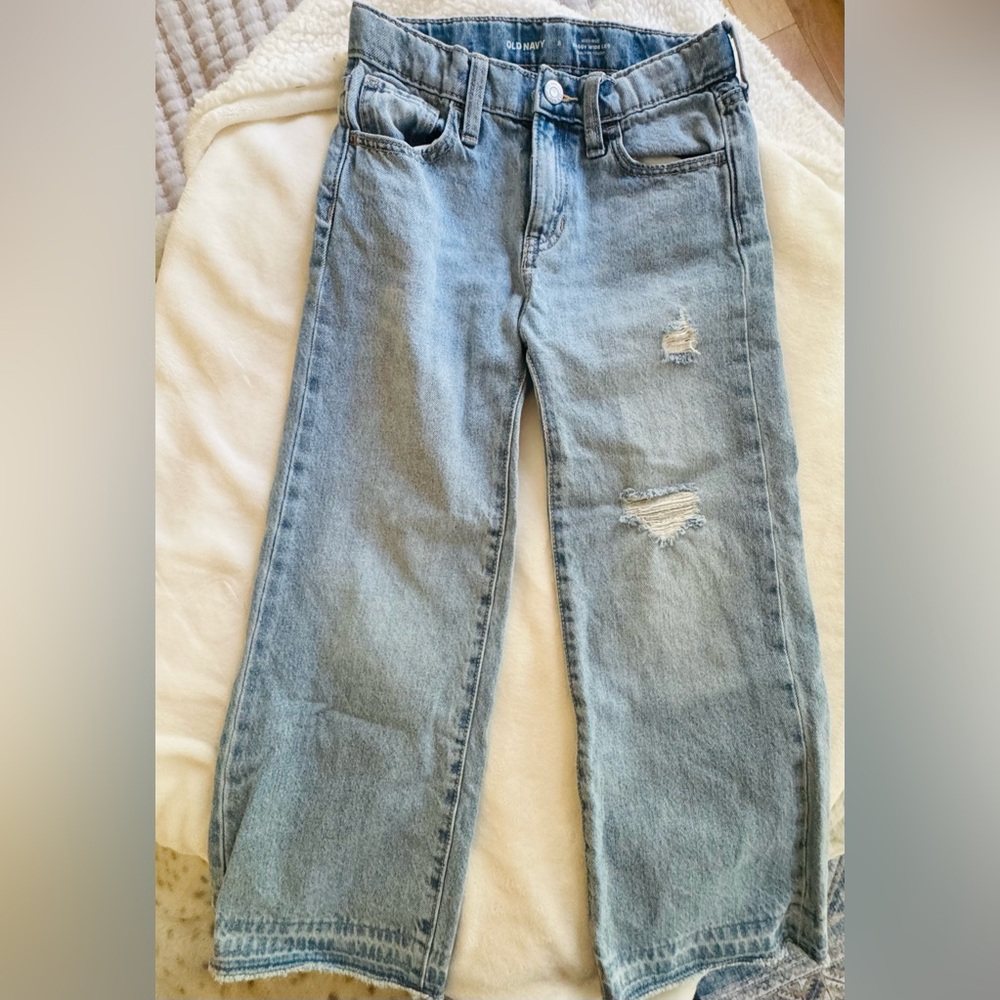 Old Navy Light Blue Girls Denim Jeans - Picture 3 of 3